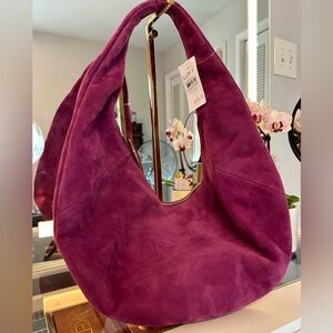 NWT🌷LOFT Purple/ Pinkish Suede Shoulder Bag